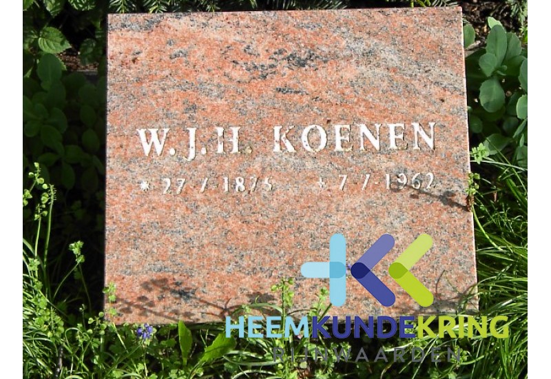 Grafstenen kerkhof Herwen Coll. HKR (167) W.J.H.Koenen